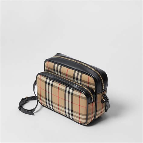 Burberry Medium Vintage Check and Leather Camera Bag 